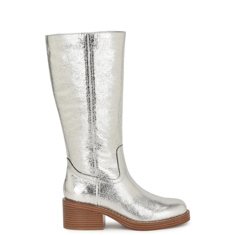 Broklyn Block Heel Casual Leather Boots sold by Nine West