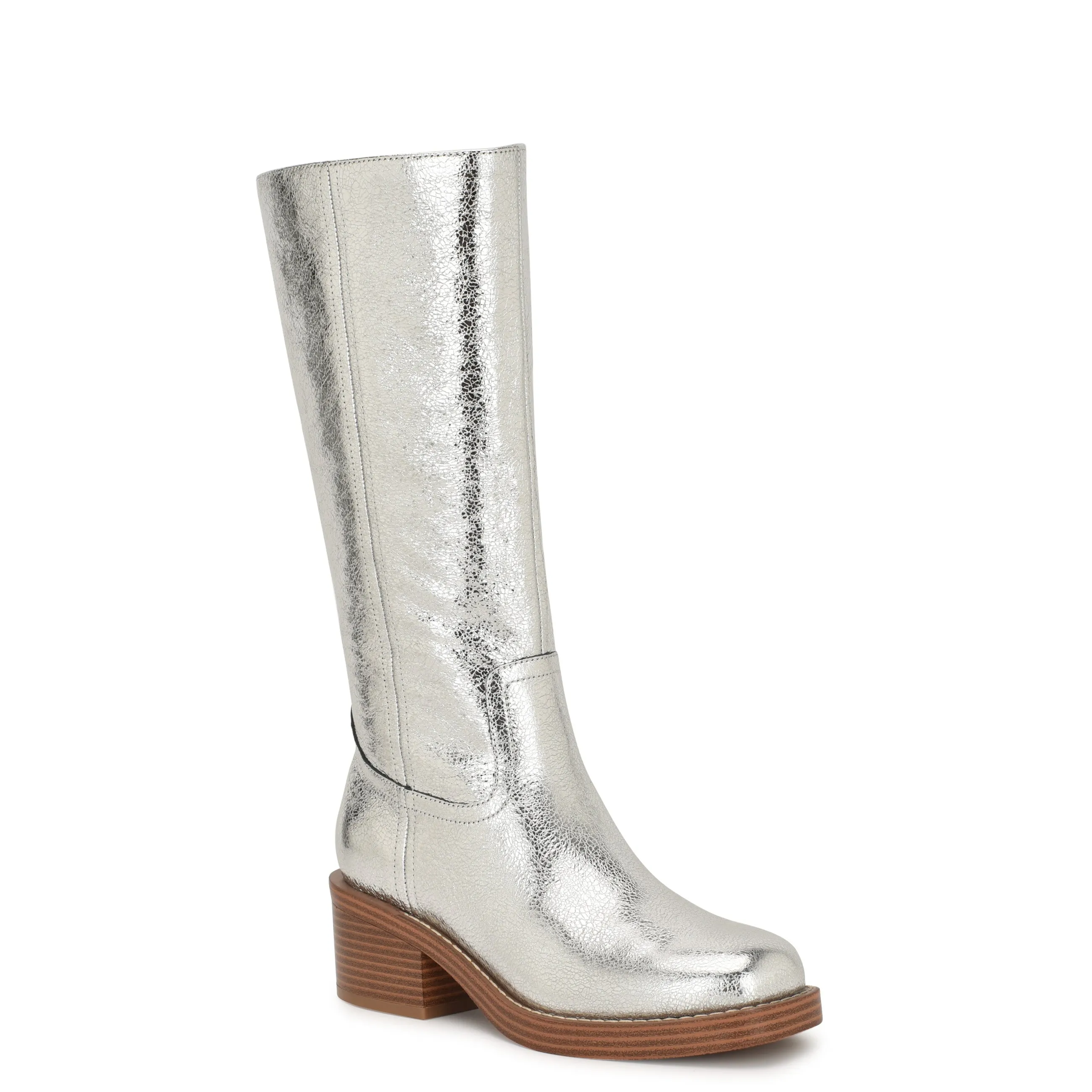 Broklyn Block Heel Casual Leather Boots sold by Nine West product image thumbnail 2