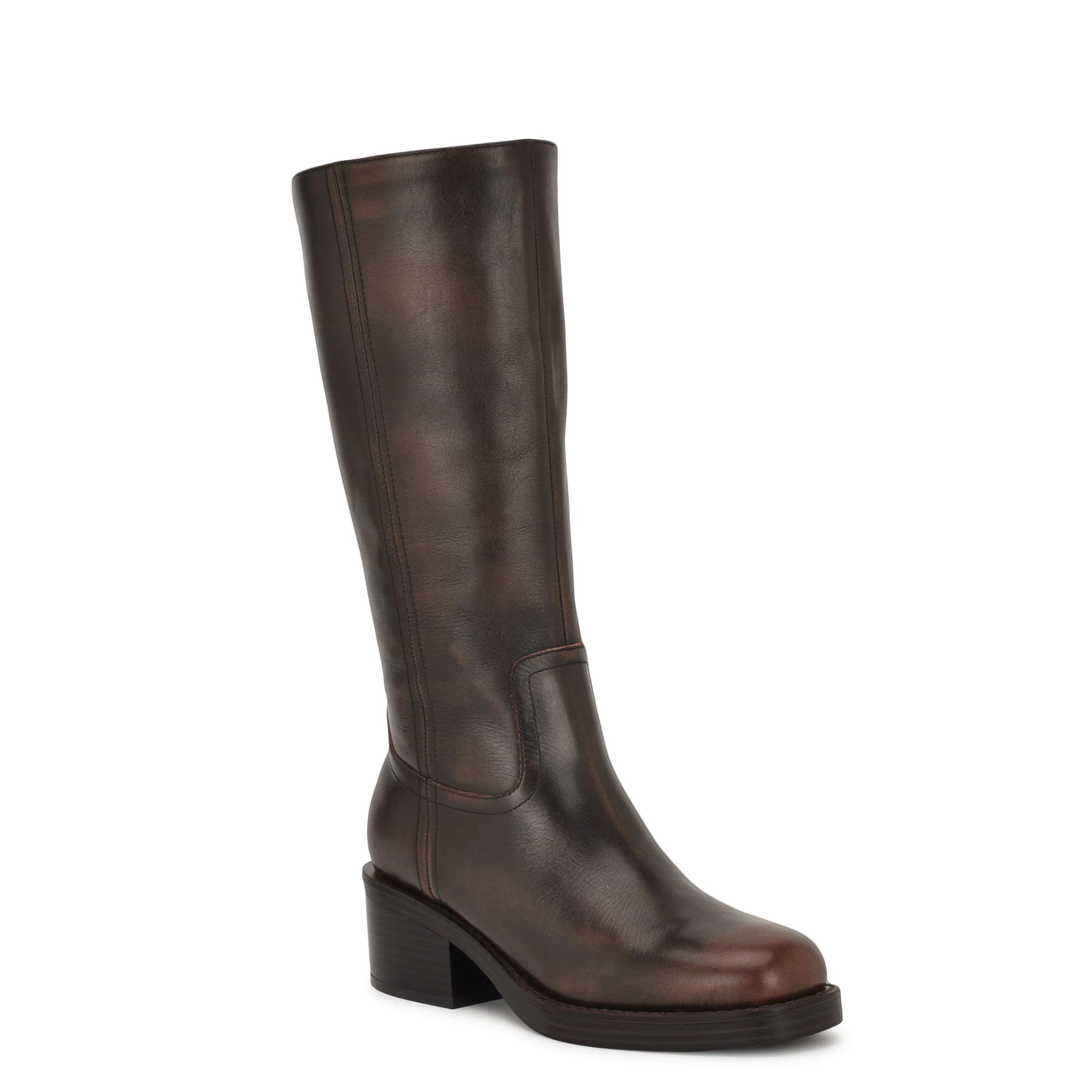 Broklyn Block Heel Casual Leather Boots sold by Nine West product image thumbnail 2