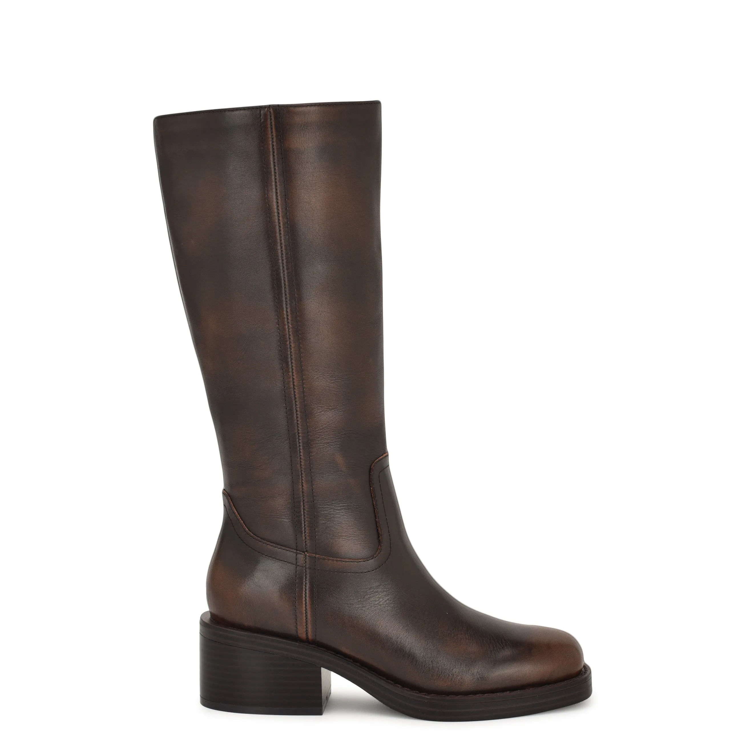 Broklyn Block Heel Casual Leather Boots sold by Nine West