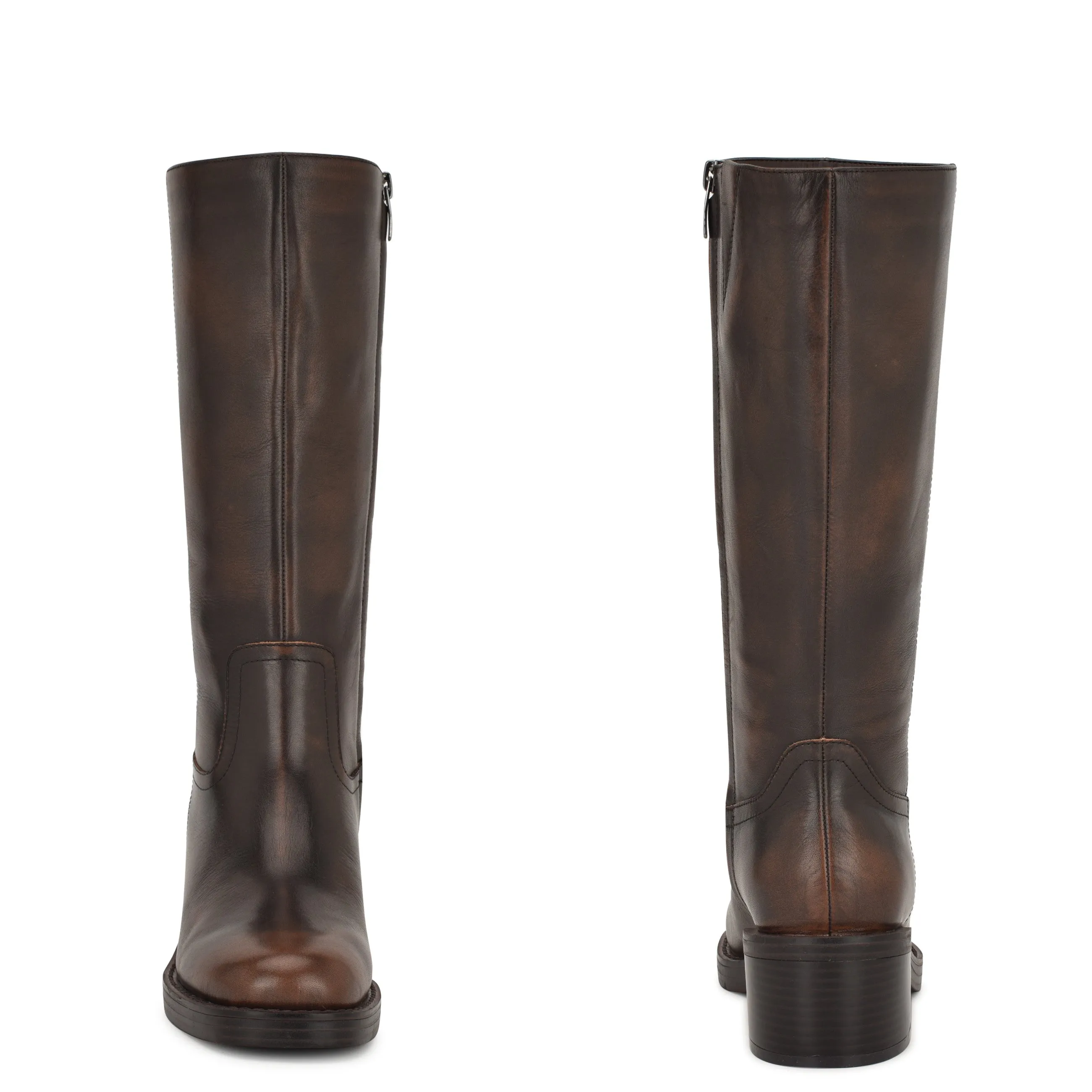 Broklyn Block Heel Casual Leather Boots sold by Nine West product image thumbnail 5