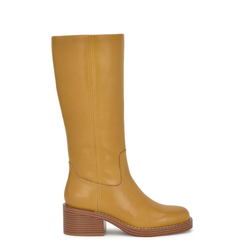 Broklyn Block Heel Casual Leather Boots sold by Nine West