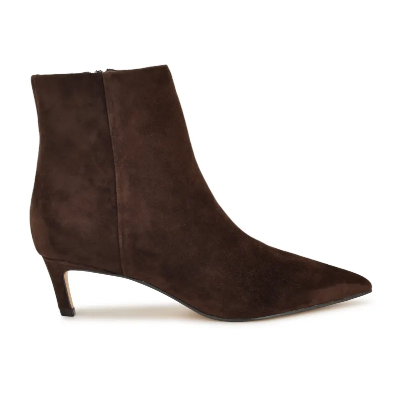 Brite Kitten Heel Ankle Leather Booties made by Nine West