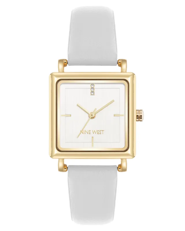 Square Strap Watch with Crystal Accents sold by Nine West
