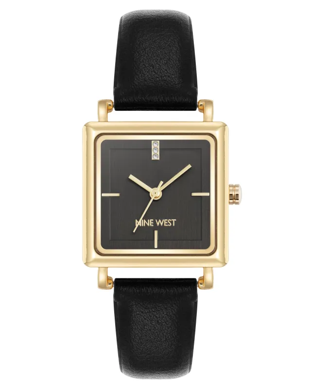 Square Strap Watch with Crystal Accents sold by Nine West