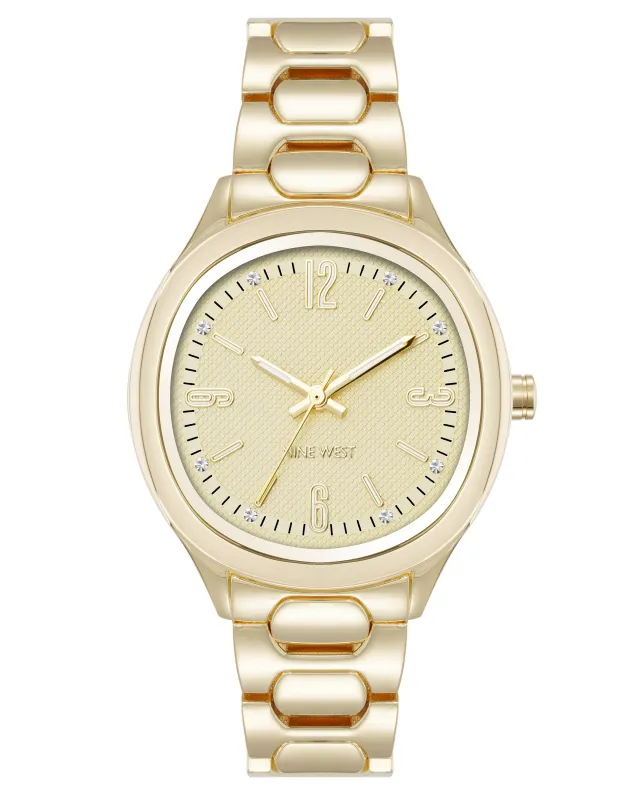 Round Link Bracelet Watch sold by Nine West