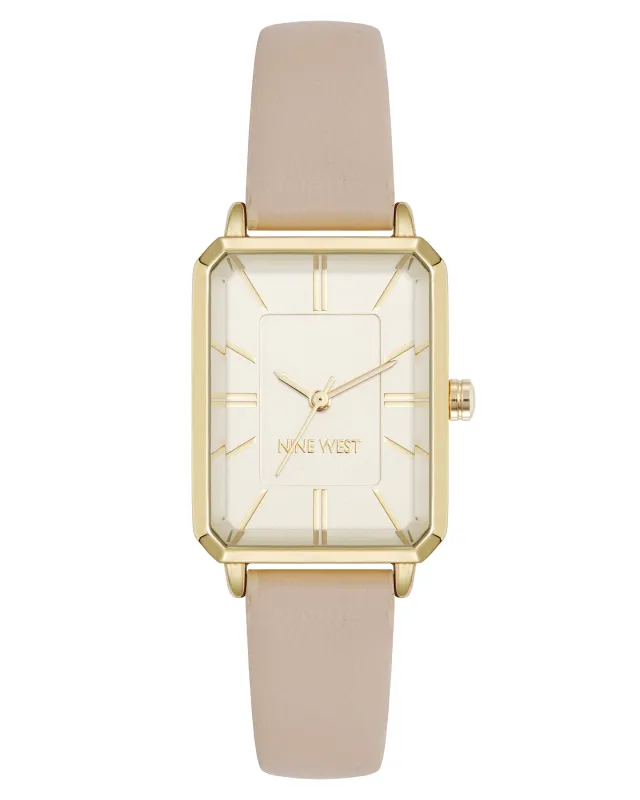 Elegant Rectangular Case Strap Watch sold by Nine West