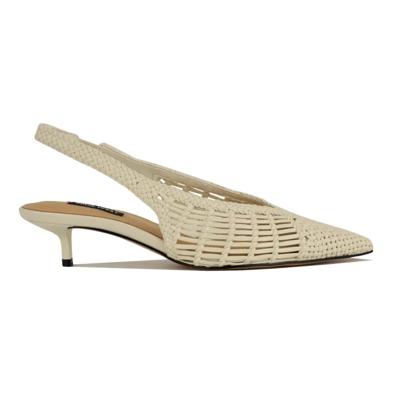 Edela Woven Kitten Heel Slingback Pumps sold by Nine West