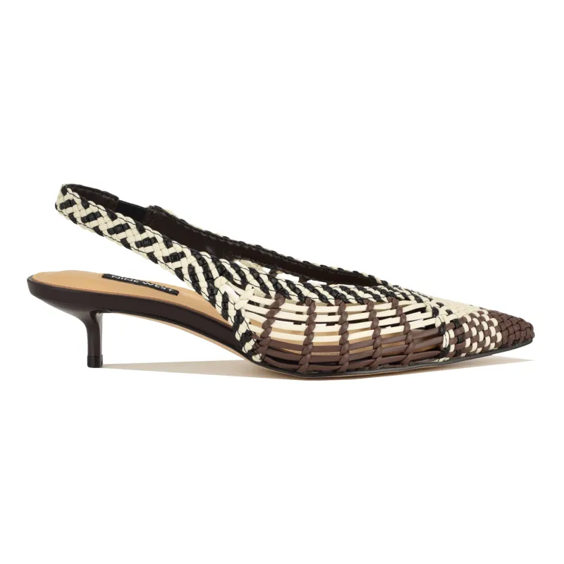 Edela Woven Kitten Heel Slingback Pumps sold by Nine West