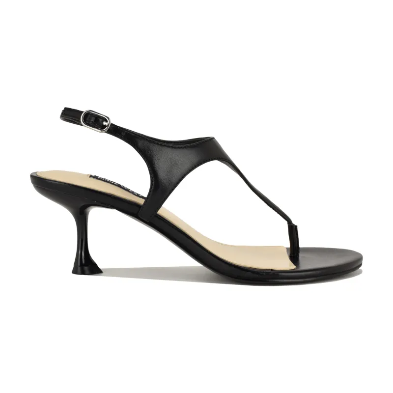 Noir Heeled Thong Sandals sold by Nine West