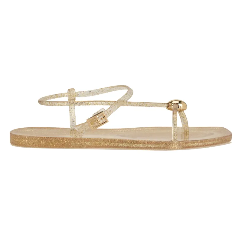 Shells Flat Jelly Sandals made by Nine West