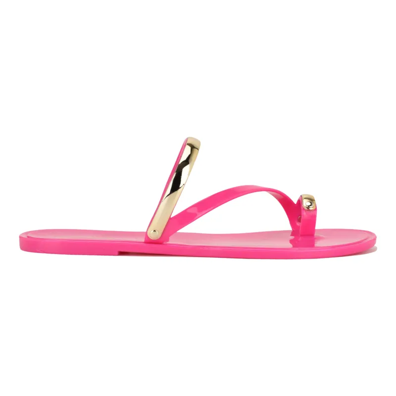 Seashell Jelly Flat Sandals made by Nine West