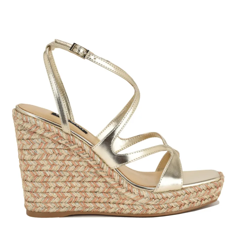 Adriane Strappy Wedge Sandals made by Nine West