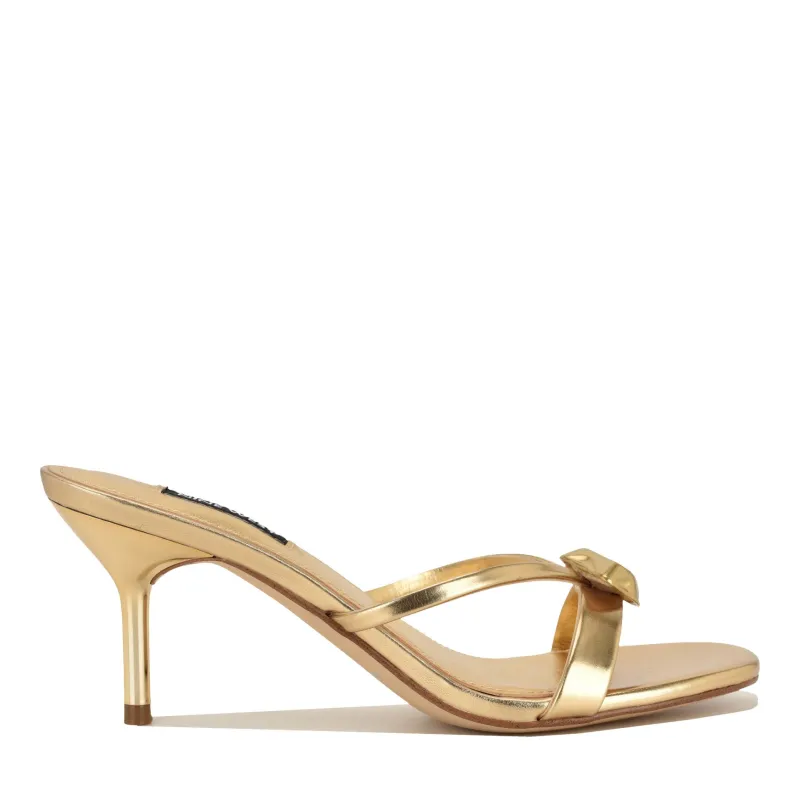 Ernise Heeled Mule Sandals made by Nine West