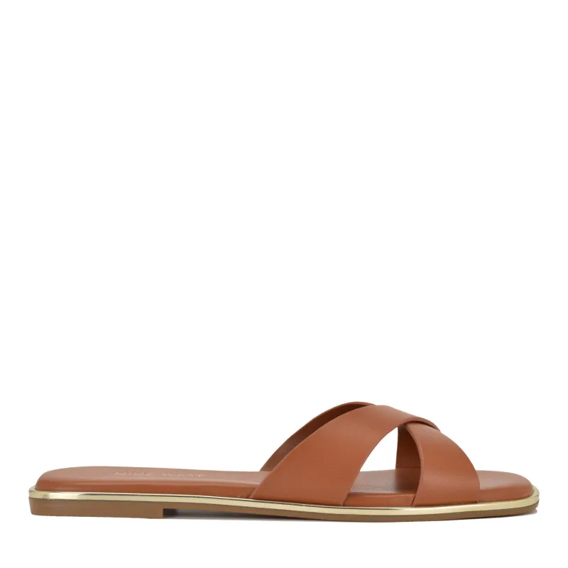 Edeny Flat Slide Sandals made by Nine West