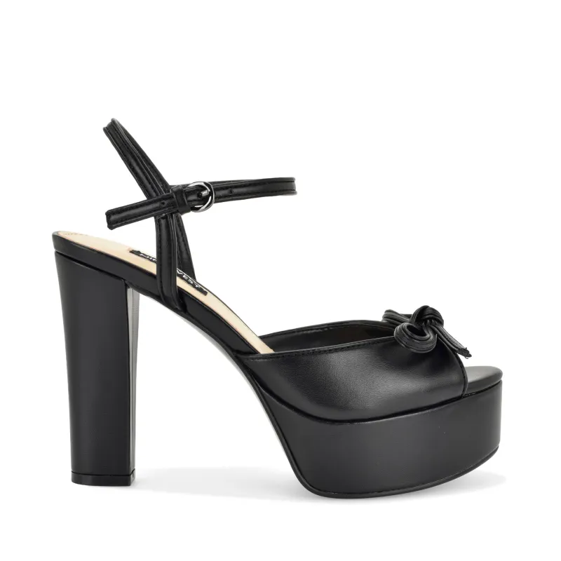 Nessle Platform Bow Sandals made by Nine West