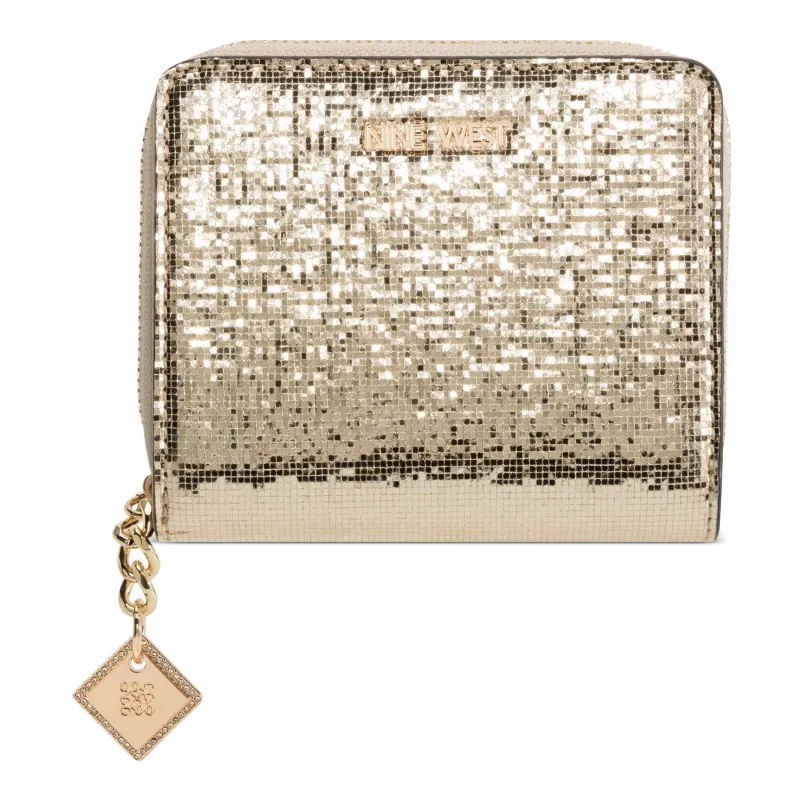 Kristina Zip Around Wallet with adornment made by Nine West