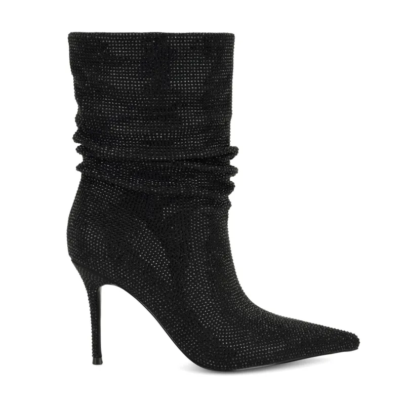 Glamsta Rhinestone Slouch Booties made by Nine West