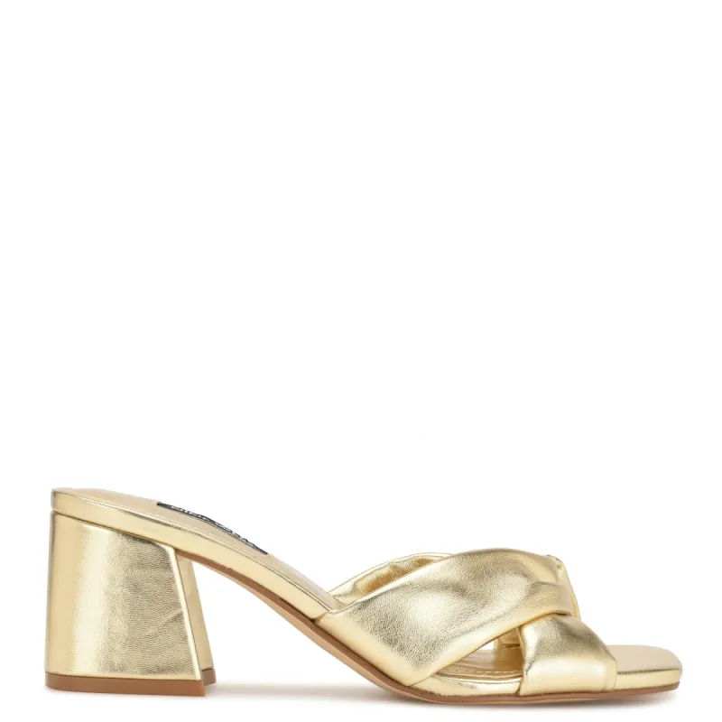 Gather Heeled Slides sold by Nine West