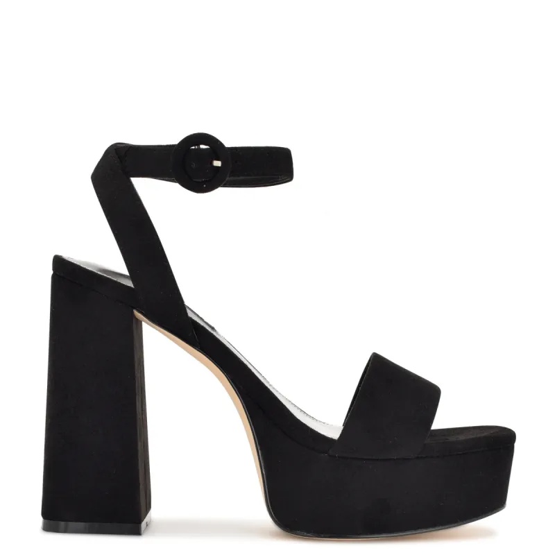 【NINE WEST】Iriv プラットフォーム サンダル Amazon.com | Nine West Women's Iriv3 Heeled Sandal, Red 600