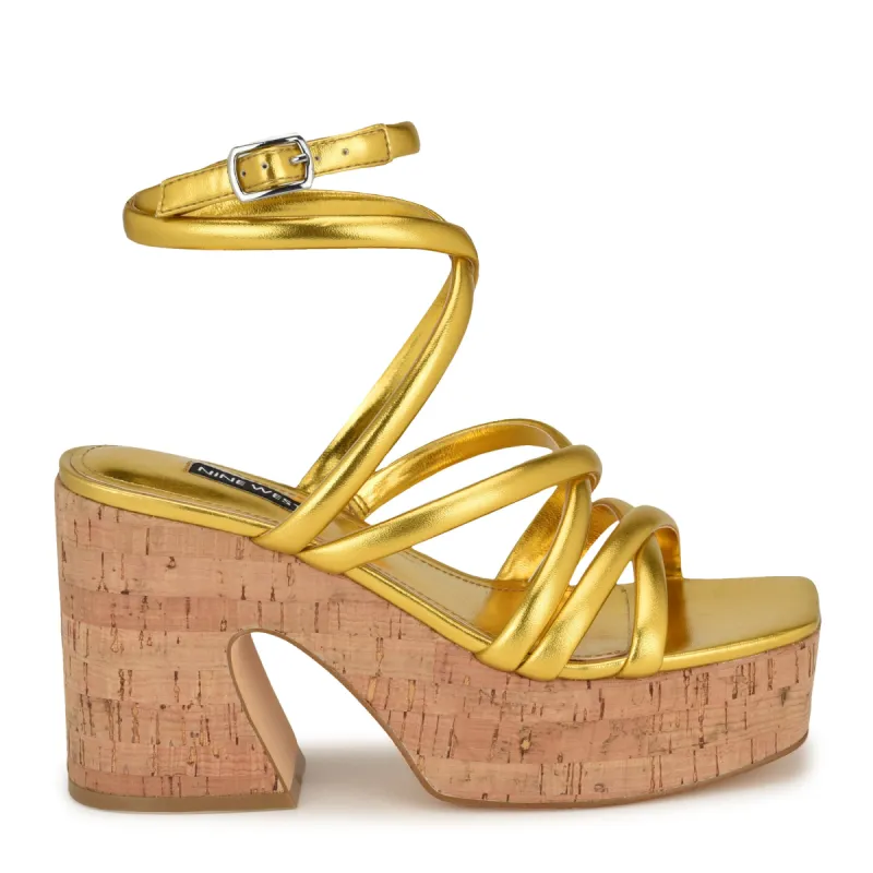 Corke Platform Wedge Strappy Sandals sold by Nine West