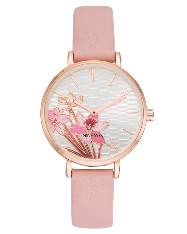 Floral Design Dial Strap Watch sold by Nine West