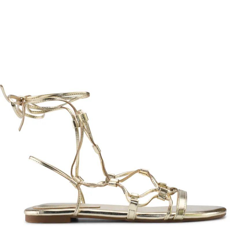 Button Ankle Wrap Flat Sandals sold by Nine West