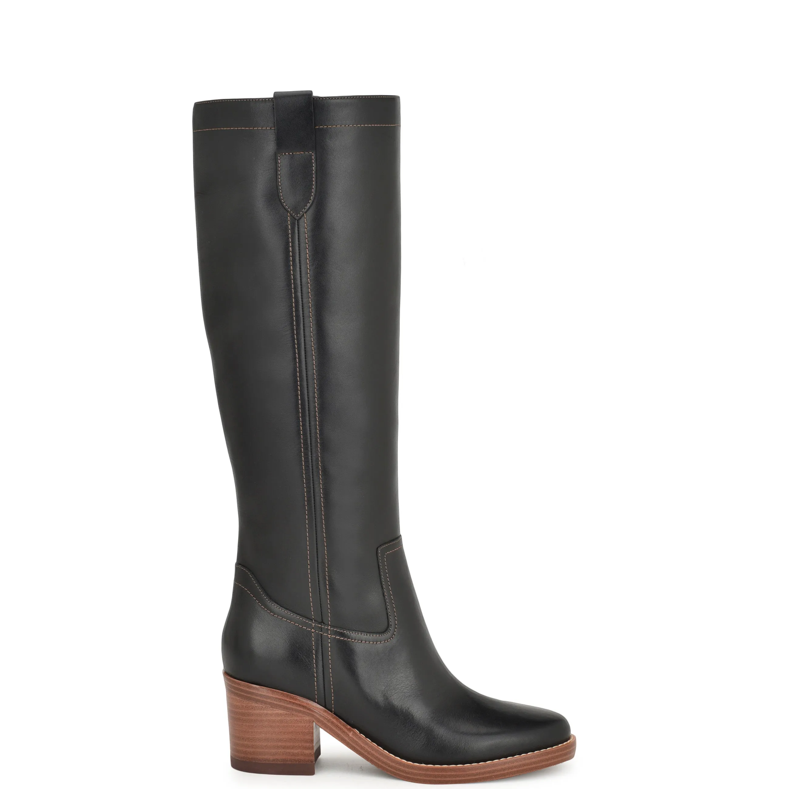 Hecee Block Heel Tailored Leather Boots sold by Nine West