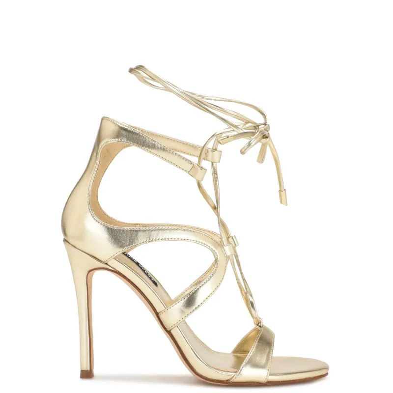 Mindi Ankle Wrap Heeled Sandals sold by Nine West