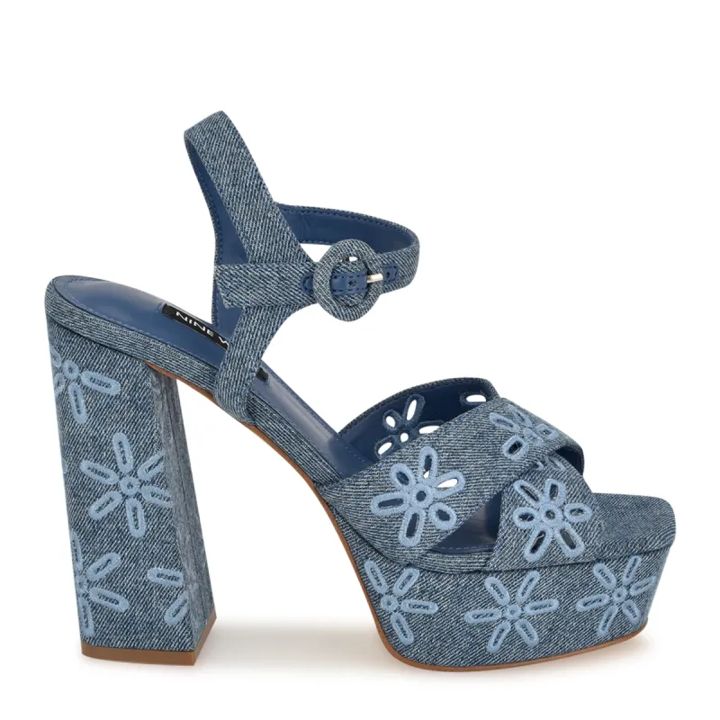 Vallena Ankle Strap Platform Sandals sold by Nine West