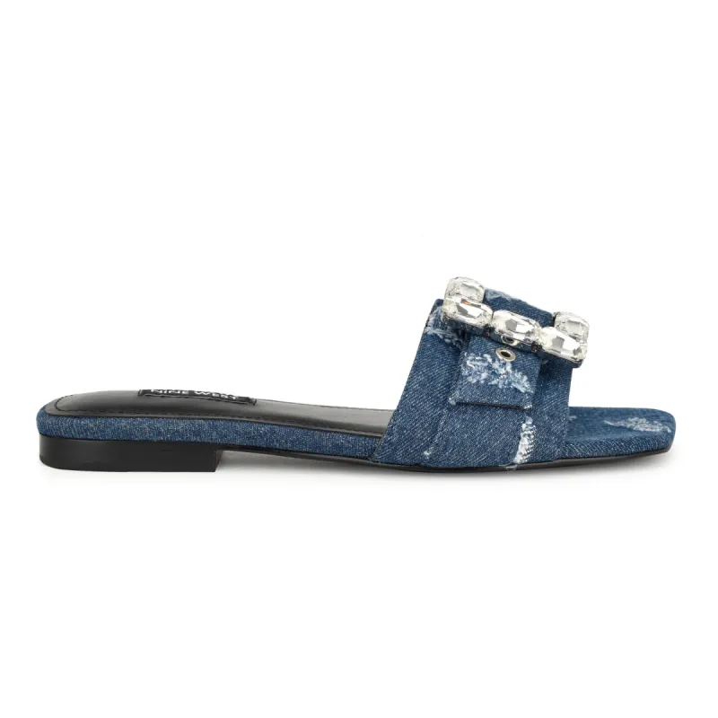 Matter Buckle Flat Sandals sold by Nine West