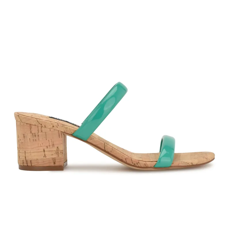 Tae Heeled Slide Sandals sold by Nine West