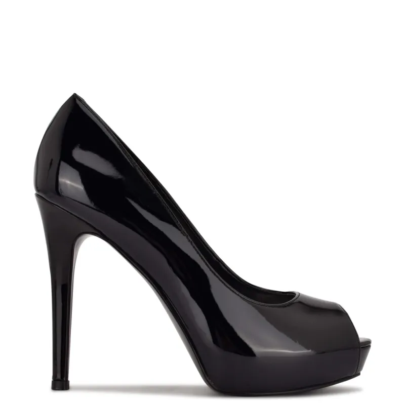 Hethr Platform Peep Toe Pumps sold by Nine West