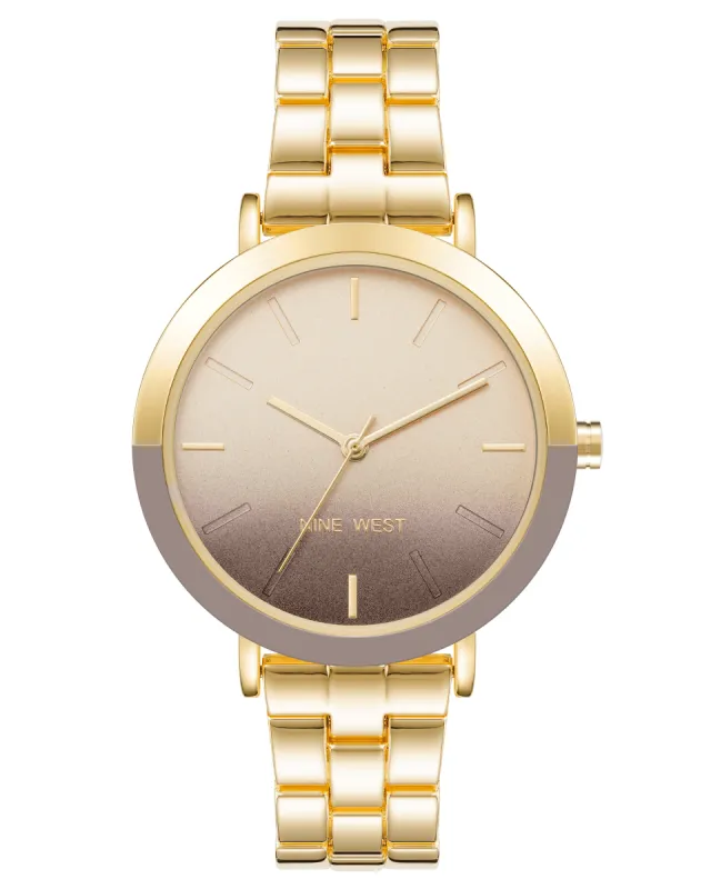 Two-Tone Bezel Bracelet Watch sold by Nine West