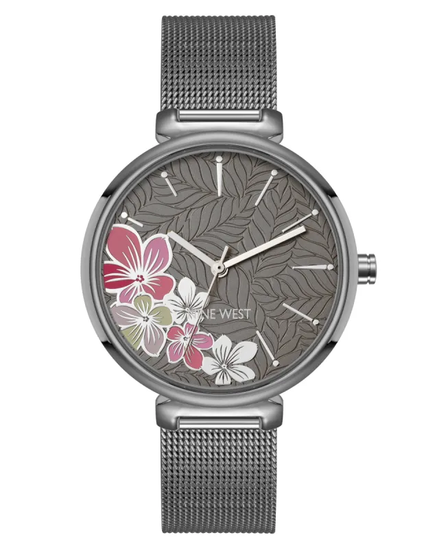 Floral Dial Mesh Bracelet Watch sold by Nine West