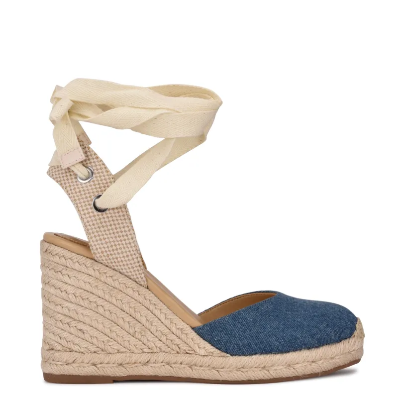 Friend Ankle Wrap Espadrille Wedge Sandals sold by Nine West