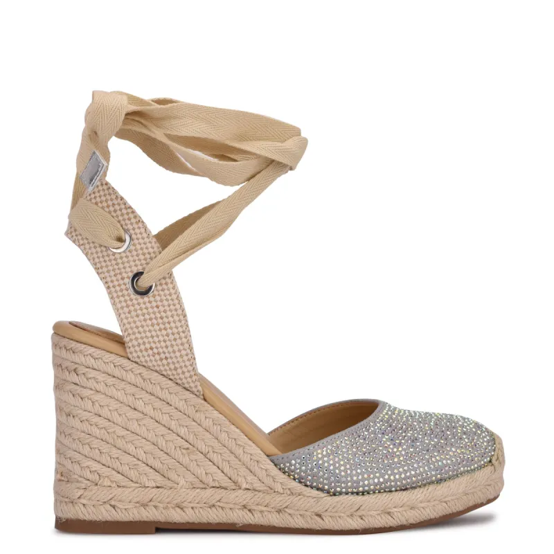 Friend Ankle Wrap Espadrille Wedge Sandals sold by Nine West