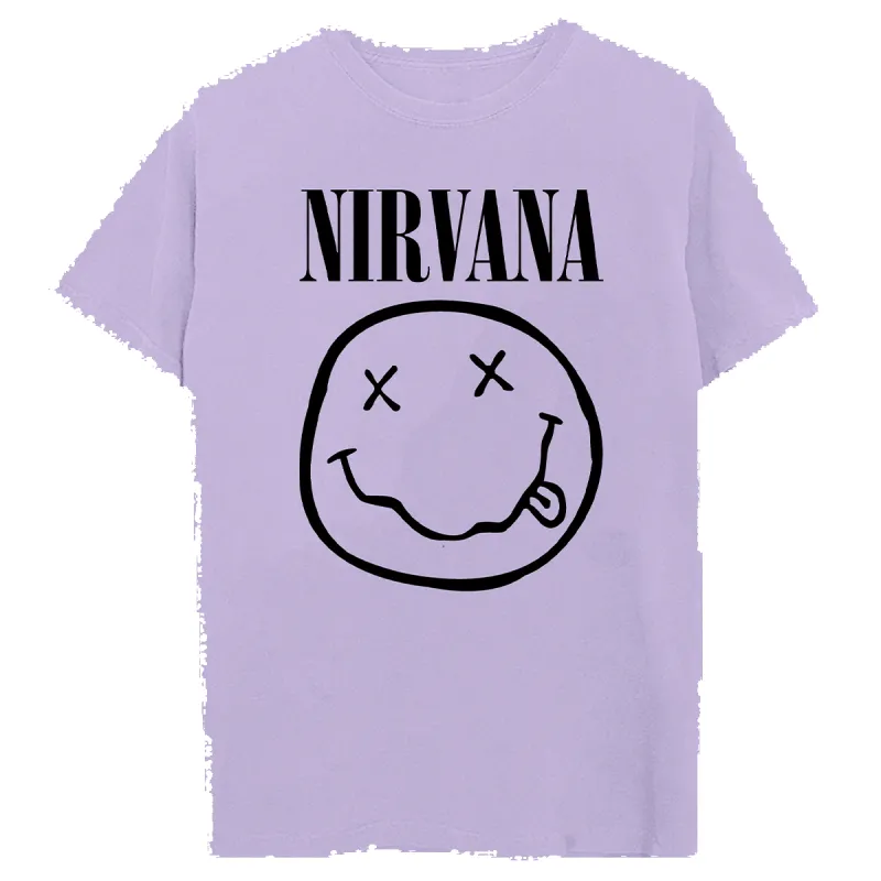 Nirvana Smiley Tee - Lavender sold by NIRVANA
