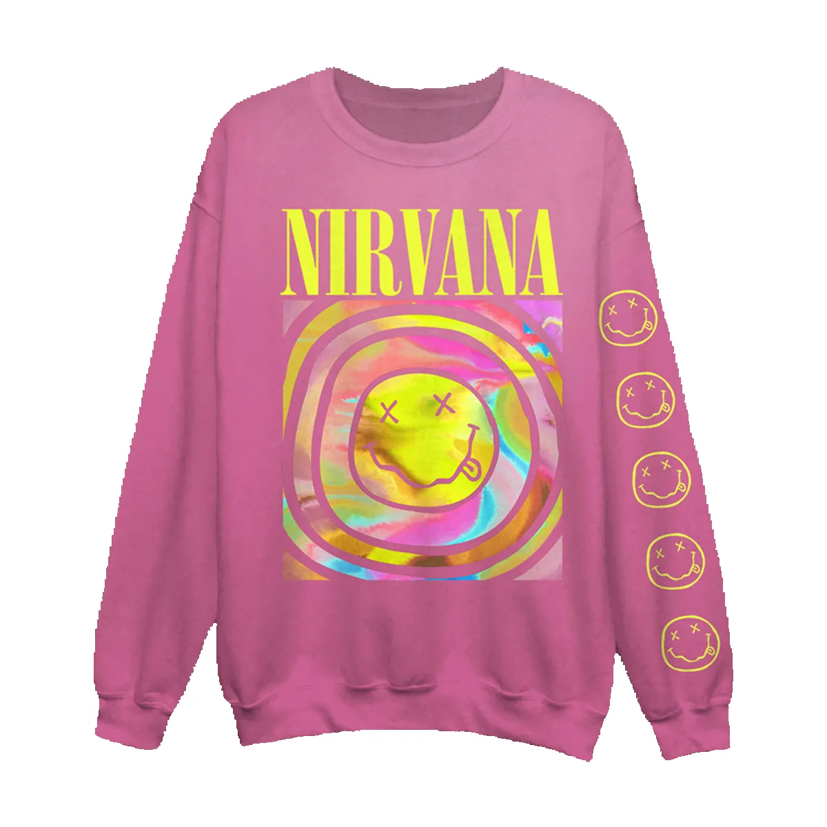 Nirvana Pink Spiral Crewneck sold by NIRVANA
