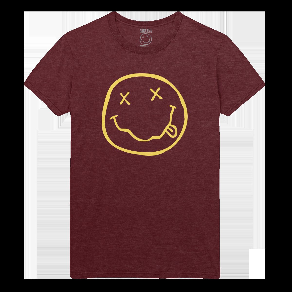 Smiley Tee - Heather Burgandy sold by NIRVANA product image thumbnail 2