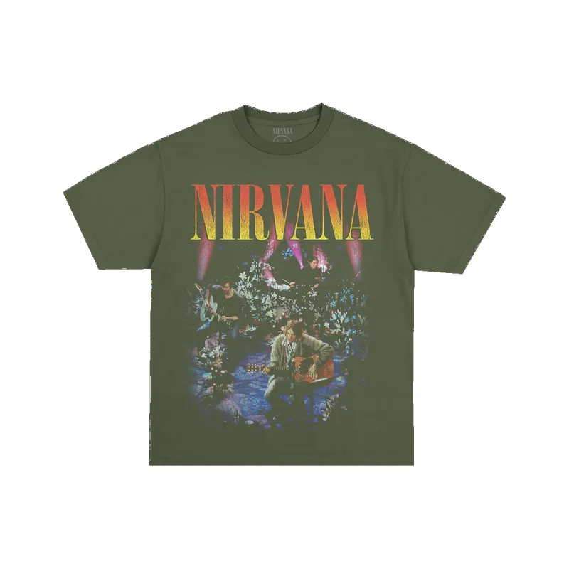 Unplugged in New York Tee (Military Green) sold by NIRVANA