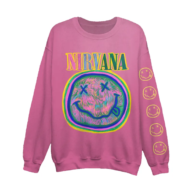 Spiral Smiley Crewneck Sweatshirt sold by NIRVANA