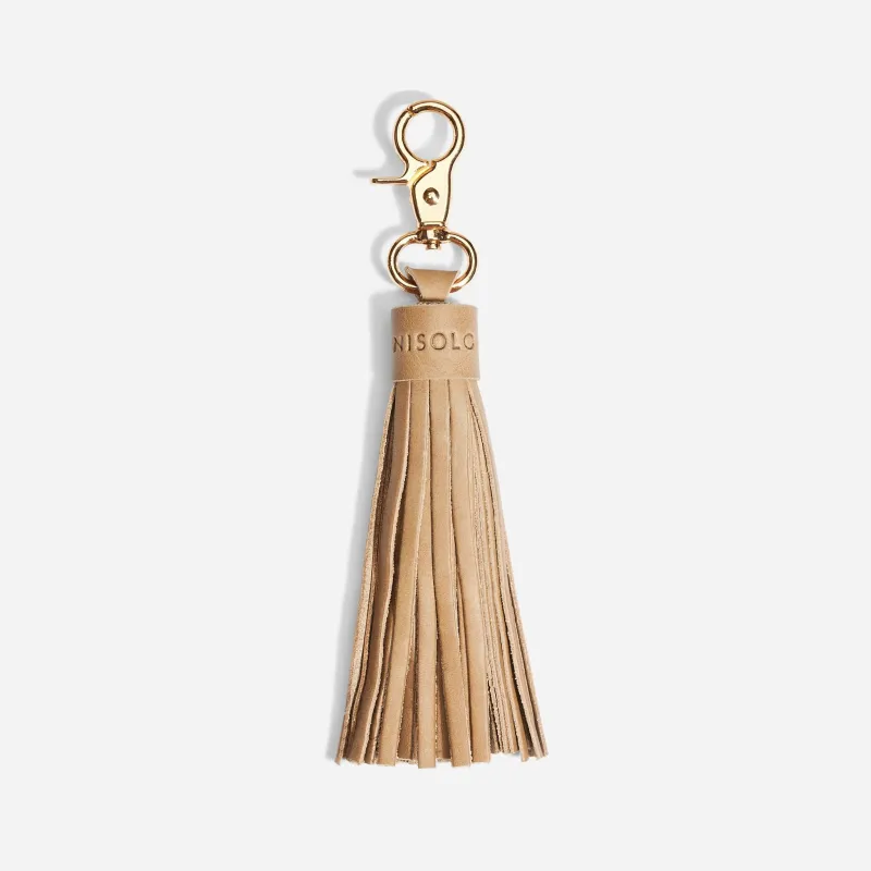 Tassel Bag Charm Almond sold by Nisolo