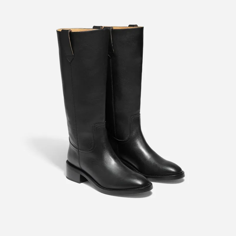 Vera Knee High Boot Black sold by Nisolo