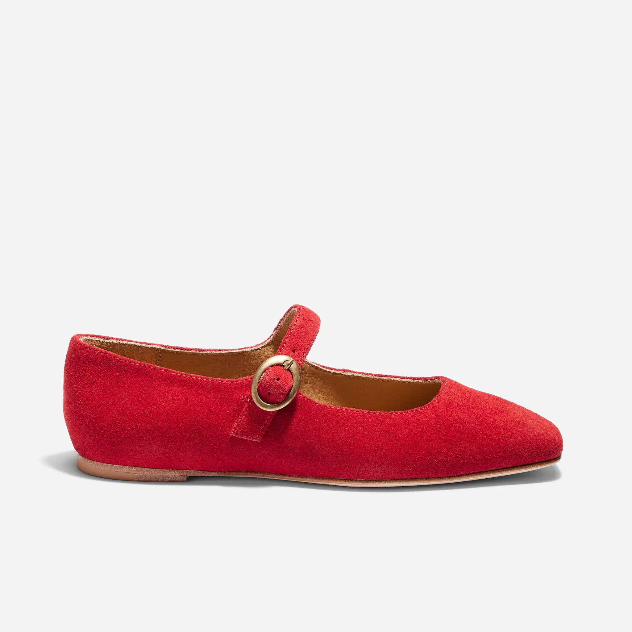 Lola Mary Jane Red Suede sold by Nisolo product image thumbnail 2