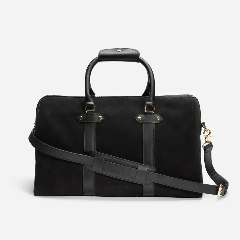 Dylan Duffle Black sold by Nisolo