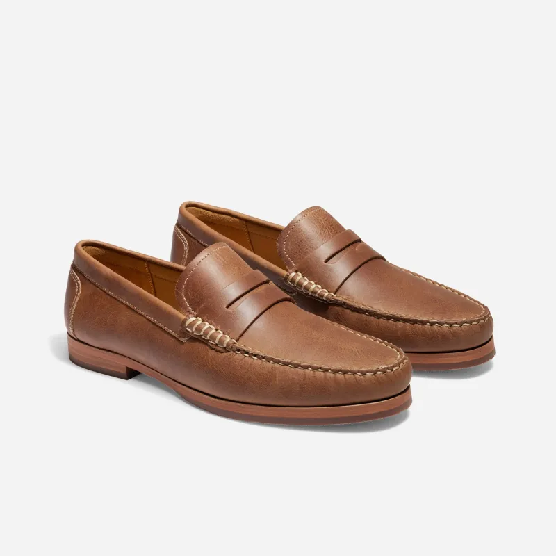 Leo Penny Loafer Tobacco sold by Nisolo