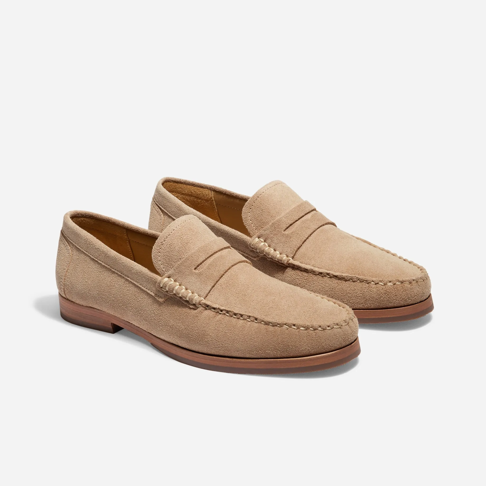 Leo Penny Loafer Linen Suede sold by Nisolo