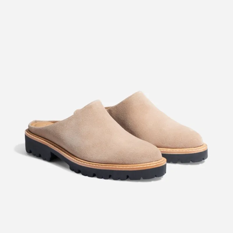 Emilee Lug Mule Linen Suede sold by Nisolo