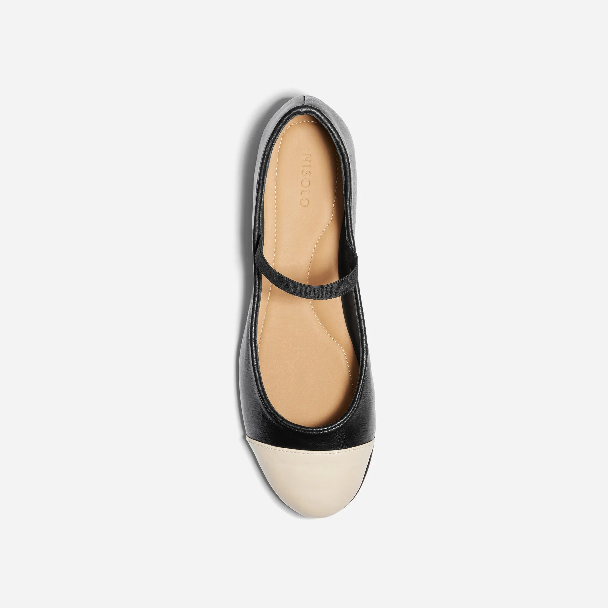 Bea Mary Jane Ballet Cap Toe Black/Bone sold by Nisolo product image thumbnail 4